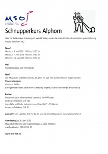 Schnupperkurs Alphorn A4