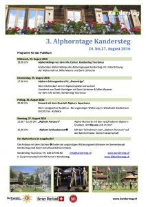 Alphorntage Kandersteg 2016