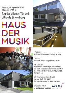 Haus der Musik Eröffnung Flyer